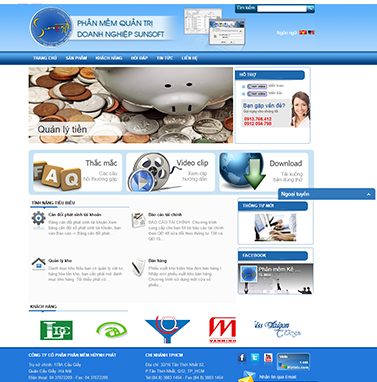 Thiết kế website phần mềm: sunsoft