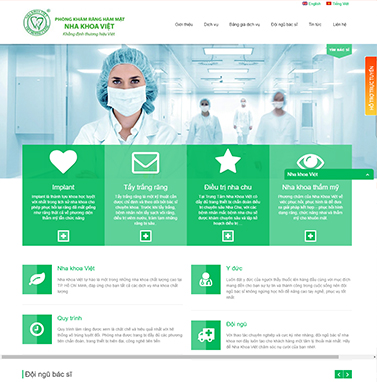 Thiết kế website y tế: Nha khoa việt