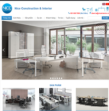 Thiết kế website nội thất : Công ty TNHH Xây dựng và Nội thất Nice